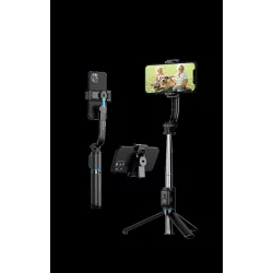   Stand cu trepied Devia Stick selfie wireless multifunctional - negru