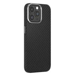   HUSĂ! - Apple iPhone 15 Plus Devia Carbon Fiber Magsafe Ultra Slim Husă - Negru