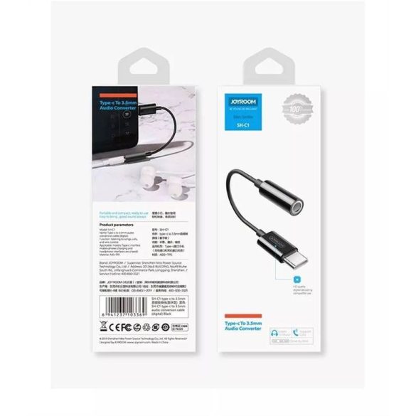 Adaptor audio JOYROOM SH-C1 Ben 3.5 Jack/USB Type-C - Alb