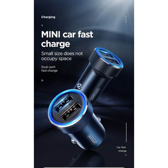 Încărcător de mașină Joyroom C-A02 Wise 3.4A 2xUSB - negru