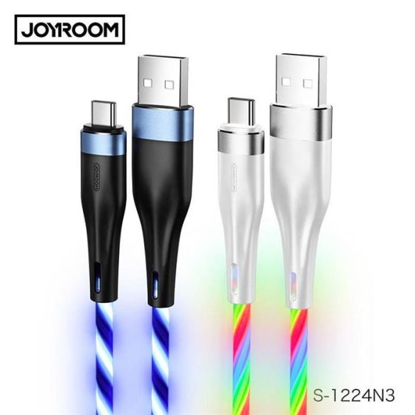 Joyroom S-1224N3 Streamer USB Type-C 1.2M cablu de date - alb