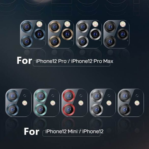 Apple iPhone 12 Pro Max Joyroom JR-PF689 Film de protecție din sticlă pentru cameră metalică 3D - Albastru