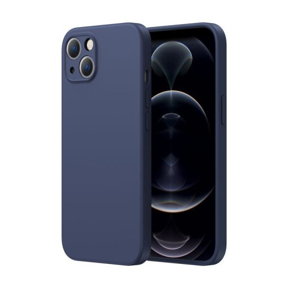Apple iPhone 13 Pro Max Joyroom JR-BP952 2in1 Magsafe Husă din silicon lichid și folie de sticlă 0,33 mm 9H - Albastru