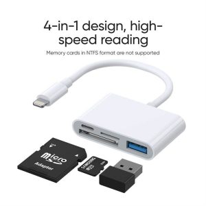 JOYROOM S-H142 Lightning/OTG și adaptor încărcător - alb
