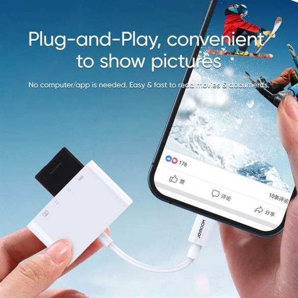 JOYROOM S-H142 Lightning/OTG și adaptor încărcător - alb