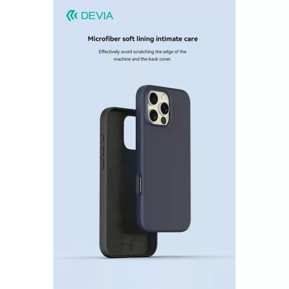 HUSĂ! - Apple iPhone 16 Pro Devia Nature Liquid Silicone Magsafe Back Cover - Negru