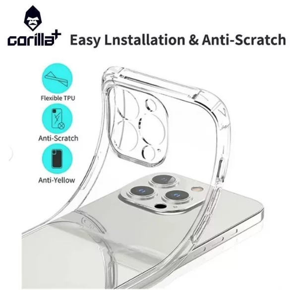 HUSĂ! - Samsung A55 Gorilla+ Anti Shock TPU Caz - Transparent