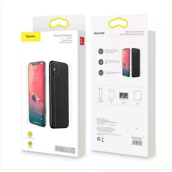   Set de filme de sticlă pentru Apple iPhone XS Max Baseus față+spate - transparent