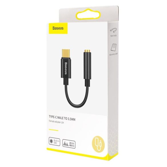 Baseus L54 Adaptor audio 3.5 Jack/USB Type-C - negru