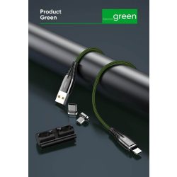   Cablu magnetic de date Joyroom S-M408 3A Micro USB 1.2M - verde