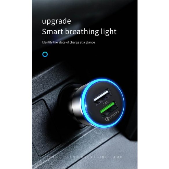 Joyroom CC-032 QC 3.0 30W 2xUSB Incarcator Auto - Alb