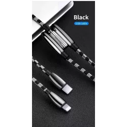   Cablu de date Joyroom S-M400 2in1 3,5A Lightning/USB Type-C 1,3M - negru