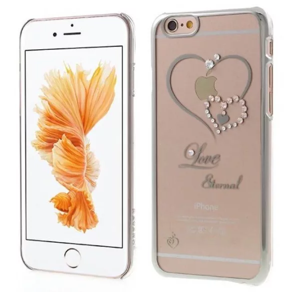 HUSĂ! - Husa din spate KAVARO Swarovski LOVE Apple iPhone 6/6s Plus - Niciodată argintie
