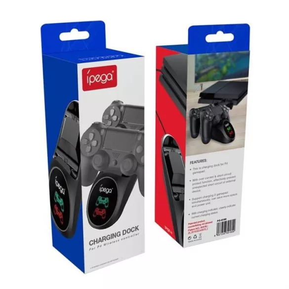 Dock de încărcare dublă pentru controler PS4 iPega PG-9180