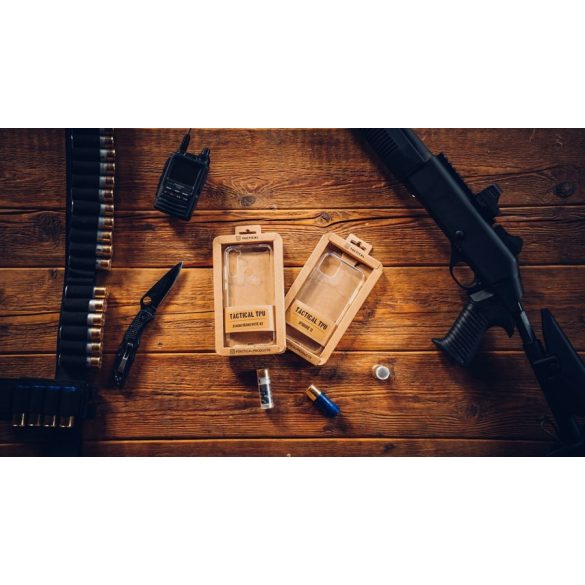 Husă din TPU TACTICAL Plyo pentru Apple iPhone 12 Pro Max - Transparentă
